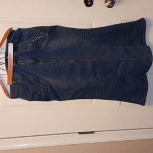 Vtg. Denim skirt with mermaid hem sz 14